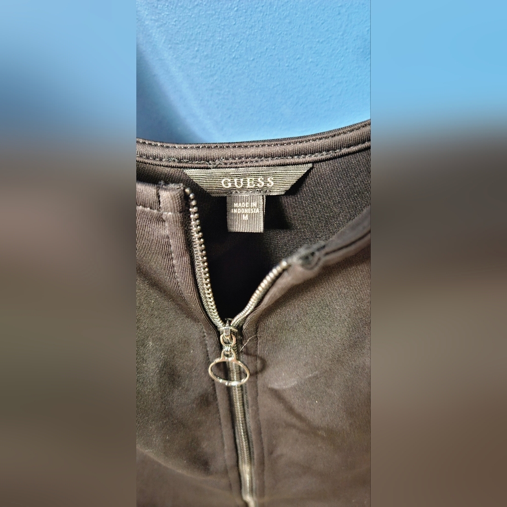 Guess Black Zippered Top